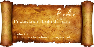 Probstner Lukrécia névjegykártya